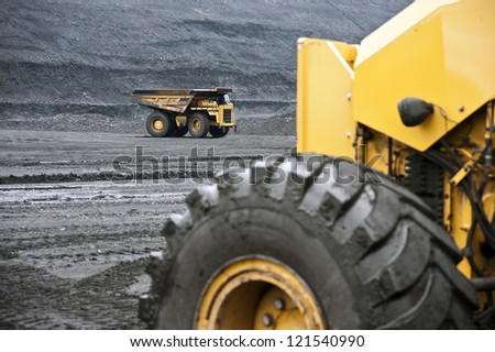 dump truck, heavy-load, career, mining operations