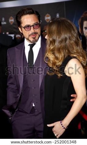 HOLLYWOOD, USA - APRIL 11: Robert Downey Jr. and Susan Downey at the Los Angeles Premiere of \