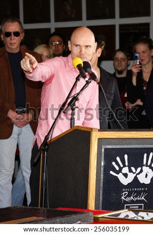Billy Corgan and Jimmy Chamberlin attend the Hollywood\'s RockWalk inducts The Smashing Pumpkins held at the Guitar Center in Hollywood, California, United States on April 23, 2008.