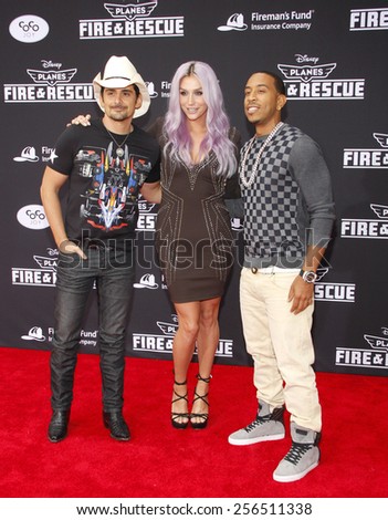 Brad Paisley, Kesha and Ludacris at the Los Angeles premiere of 