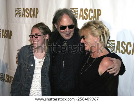 BEVERLY HILLS, CALIFORNIA. May 16, 2005. Neil Young attends at the 22nd Annual ASCAP Pop Music Awards at the Beverly Hilton Hotel in Beverly Hills, California.