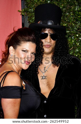 Slash and Perla Ferrar at the 2007 Spike TV\'s Scream Fest held at the Greek Theater in Hollywood on October 19, 2007.
