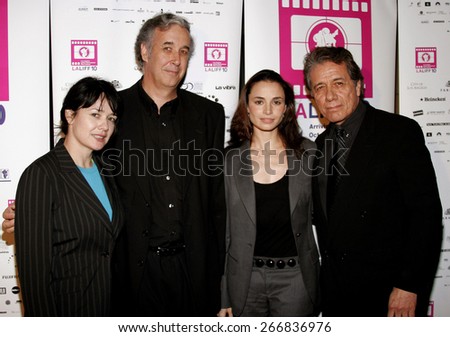 Marlene Dermer, director Ricardo Preve, Mia Maestro and Edward James Olmos at the LALIFF Screening of \