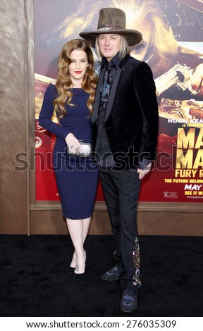Lisa Marie Presley and Michael Lockwood at the Los Angeles premiere of \'Mad Max: Fury Road\' held at the TCL Chinese Theatre IMAX in Hollywood, USA on May 7, 2015.
