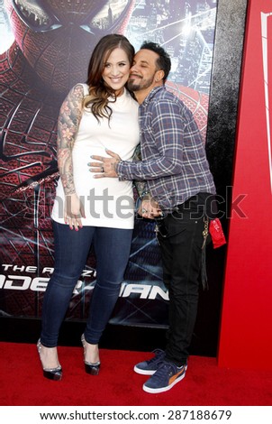 A.J. McLean and Rochelle DeAnna Karidis at the Los Angeles premiere of \'The Amazing Spider-Man\' held at the Regency Village Theatre in Westwood on June 28, 2012.