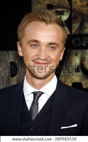 Tom Felton at the Los Angeles premiere of \'Rise of The Planet Of The Apes\' held at the Grauman\'s Chinese Theater in Hollywood on July 28, 2011.