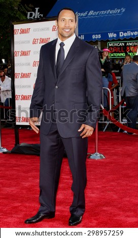Dwayne Johnson at the Los Angeles premiere of \'Get Smart\' held at the Mann Village Theatre in Westwood on June 16, 2008.