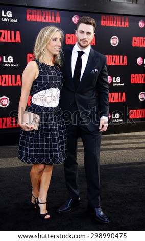 Aaron Taylor-Johnson and Sam Taylor-Wood at the Los Angeles premiere of \