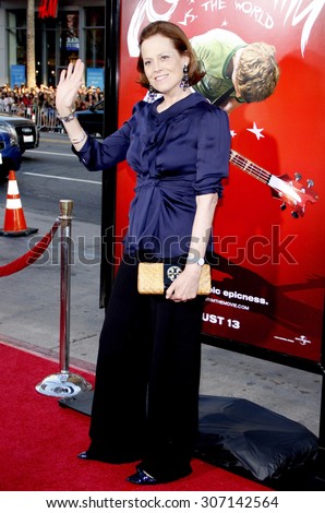 Sigourney Weaver at the Los Angeles premiere of \'Scott Pilgrim vs. The World\' held at the Grauman\'s Chinese Theater in Hollywood, USA on July 27, 2010.