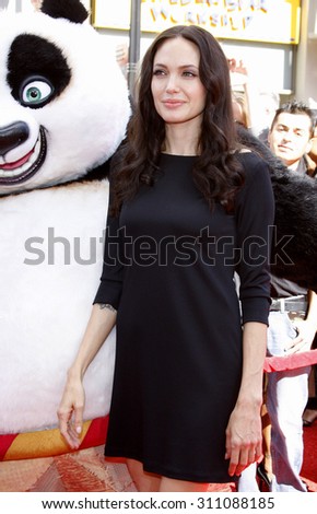 HOLLYWOOD, CA - NOVEMBER 09, 2008: Angelina Jolie at the Los Angeles premiere of \'Secrets of the Furious Five\' held at the Grauman\'s Chinese Theater in Hollywood, USA on November 9, 2008.