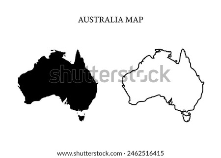  Australia region country map vector