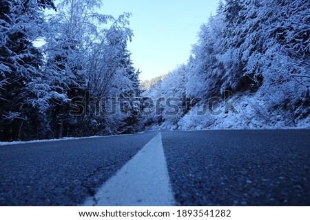 Peisaj iarna 2021 Muntii Mehedinti Imagine de stoc © 