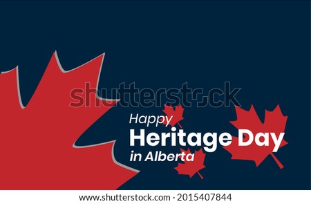 Heritage Day in Alberta. Holiday concept. Template for background, Web banner, card, poster, t-shirt with text inscription