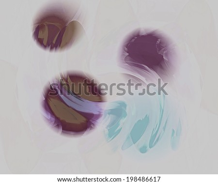 This is an abstract digital design composed of orbs with a little bit of gesture and movement, suitable for a background.