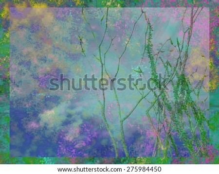 This is a subtle but colorful abstract background from nature in which a beautiful succulent seems to be holding the sunlight in its gracefully curving arms.