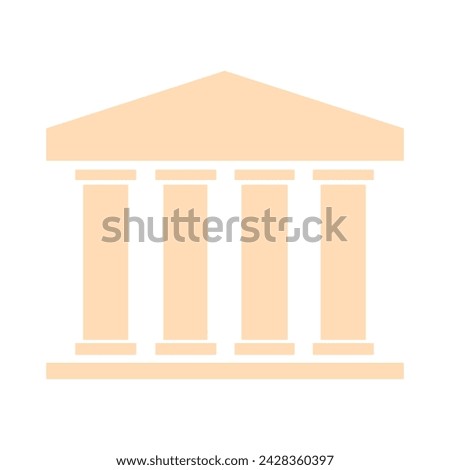 Greek Temple Icon Vector Illustration