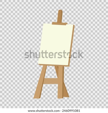 Cartoon Easel Board Icon Vector Illustration