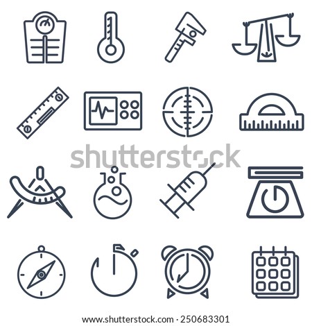 Measurement tools icon pack