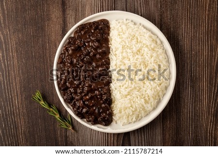 Similar – Image, Stock Photo Tasty rice with beans in bowl on table