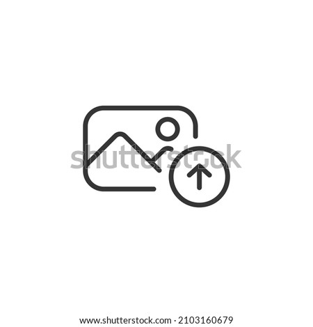 simple vector icon upload photo editable. isolated on white background.