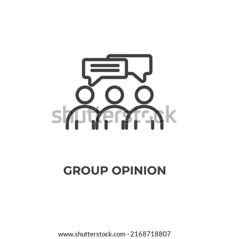 group opinion line icon. linear style sign for mobile concept and web design. Outline vector icon. Symbol, logo illustration. Vector graphics