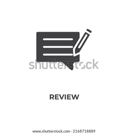 review vector icon. filled flat sign for mobile concept and web design. Symbol, logo illustration. Vector graphics