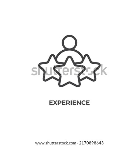 experience line icon. linear style sign for mobile concept and web design. Outline vector icon. Symbol, logo illustration. Vector graphics