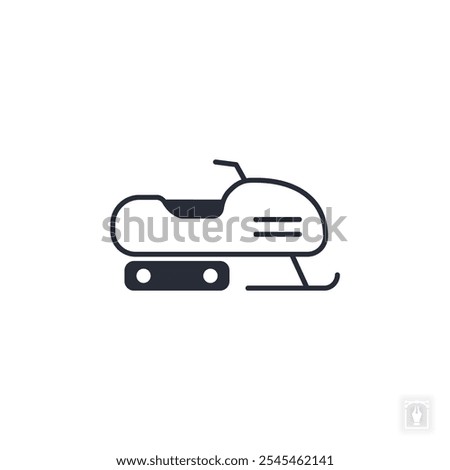 Snowmobile icon. Snowmobile Symbol sign for mobile concept and web design. Vector icon, Logo illustration, Vector graphics