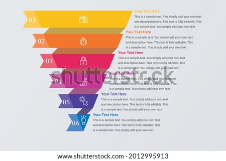 Funnel diagram template vector image 6