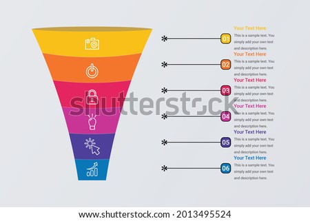 Funnel sales concept marketing infographic sale vector image 6