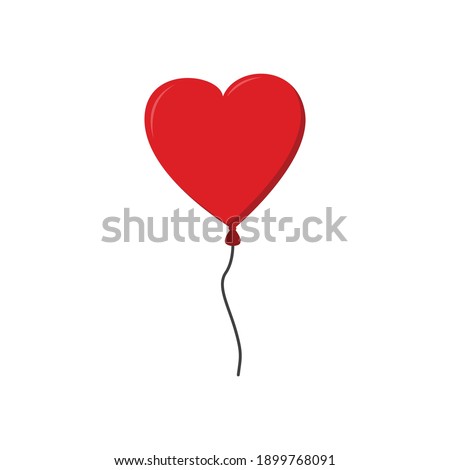 Love Balloon Valentine Vector Icon