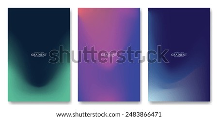 Collection abstract blurred gradient mesh tools. Dark theme color blend liquid background. Modern design template for card, banner, poster, social media, promotion background