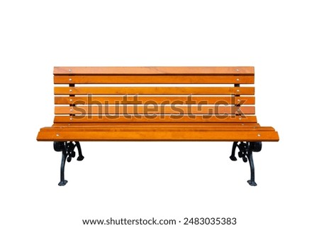 Similar – Image, Stock Photo Park bench by the lake in the morning