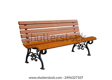 Similar – Image, Stock Photo Park bench by the lake in the morning