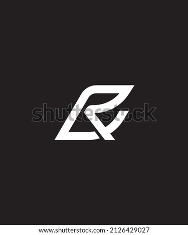RU UR Elegance and modern monogram logo name initials