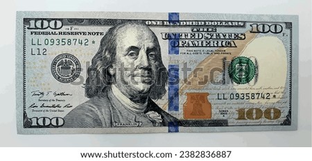 One hundred dollars vector. Money dollars vector. One hundred dollar bills close up. Lots of money background. Currency exchange. American currency. Dollar exchange rate.