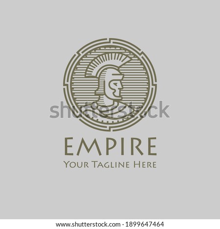 Roman empire warriors line logo