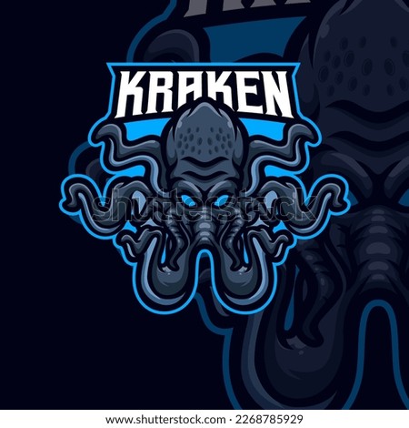 Kraken masscot logo illustration premium vector