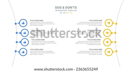 Dos and Don’ts Comparison Infographic Design Template