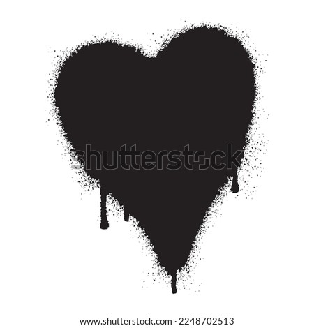 Similar – Image, Stock Photo Graffiti black heart painted on concrete wall