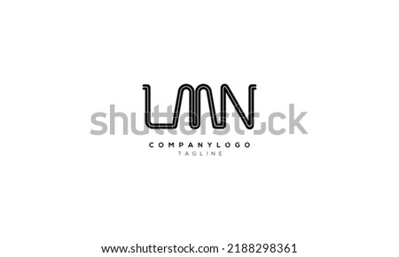 LMN NML Abstract initial monogram letter alphabet logo design