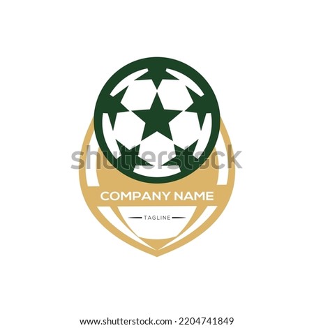 Football team Logo icon with Badge Design Vector Illustration