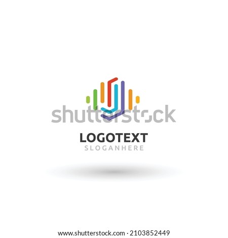 J letter logo, J equalizer logo, J letter logo Stock fotó © 