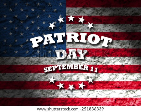 patriot day greeting card american flag grunge background