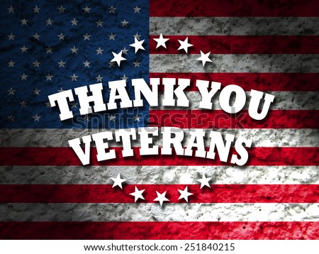 thank you veterans greeting card american flag grunge background
