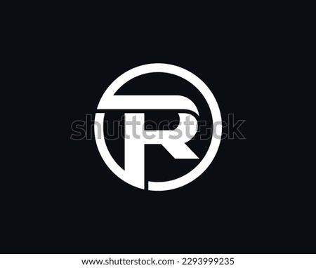 R Circle logo design template illustration