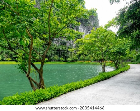 Similar – Image, Stock Photo Lake Tuyet Tinh Coc near Ninh Binh, Vietnam