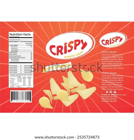 potato crispy template vector design 