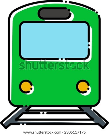 train version off icon Cute illustration of an interrupted line.