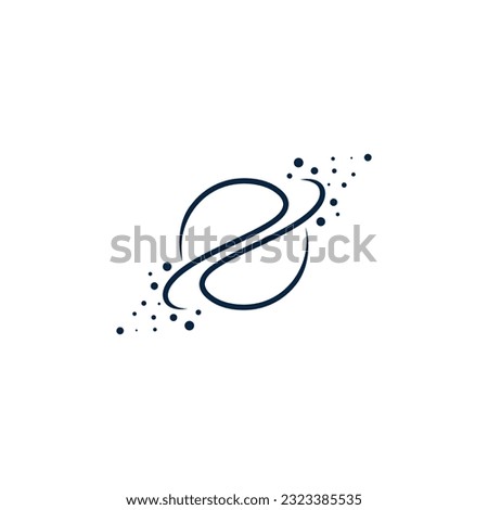 Planet abstract logo design illustration